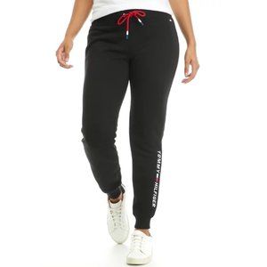 BLACK Tommy Hilfiger Embroidered Logo Joggers in Women's Size EXTRA LARGE
